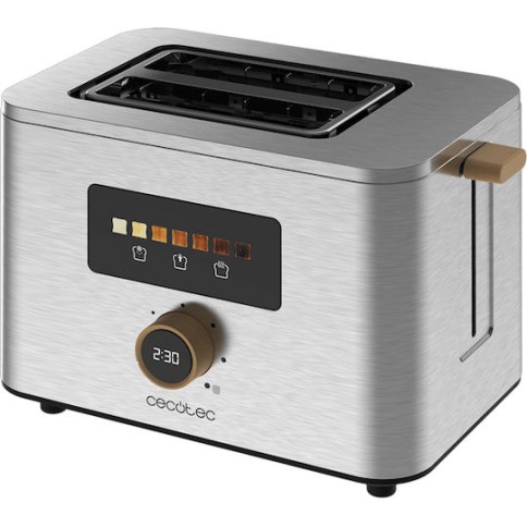 Cecotec Touch&Toast Double Φρυγανιέρα 2 Θέσεων 950W Γκρι