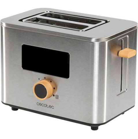 Cecotec Touch&Toast Double Φρυγανιέρα 2 Θέσεων 950W Γκρι