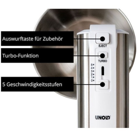 Unold Hannah Μίξερ με Inox Κάδο 3.5lt Λευκό 500W