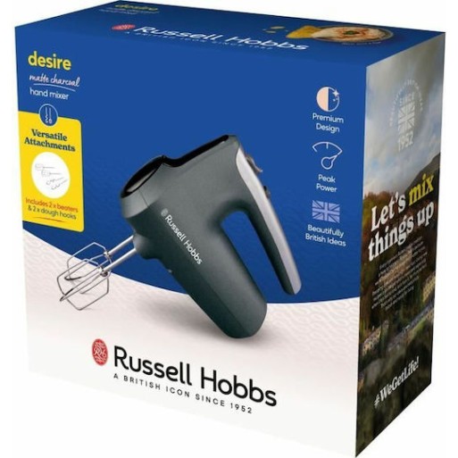 Russell Hobbs Charcoal Μίξερ Χειρός Γκρι