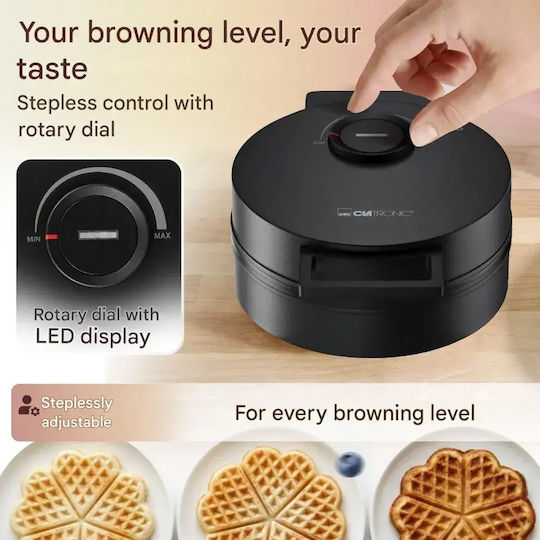 Clatronic Βαφλιέρα για Βάφλες Καρδιά 1200W