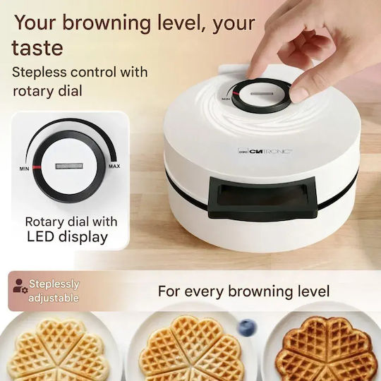Clatronic Βαφλιέρα για Βάφλες Καρδιά 1200W