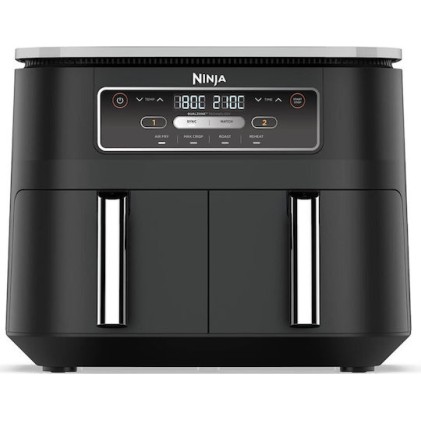 Ninja Foodi Dual Zone Air Fryer με Διπλό Αποσπώμενο Κάδο 7.6lt Μαύρο