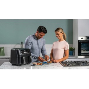 Ninja Foodi Dual Zone Air Fryer με Διπλό Αποσπώμενο Κάδο 7.6lt Μαύρο