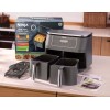 Ninja Air Fryer με Διπλό Αποσπώμενο Κάδο 7.6lt Γκρι DZ300EU