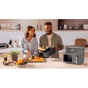 Ninja Air Fryer με Διπλό Αποσπώμενο Κάδο 7.6lt Γκρι DZ300EU