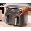 Ninja Air Fryer με Διπλό Αποσπώμενο Κάδο 7.6lt Γκρι DZ300EU