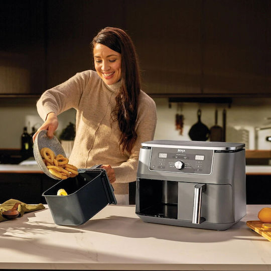 Ninja Foodi Max Dual Zone Air Fryer με Διπλό Αποσπώμενο Κάδο 9.5lt Μαύρο