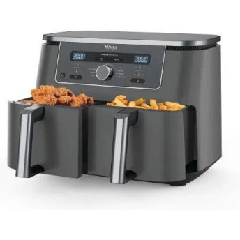 Ninja Foodi Max Dual Zone Air Fryer με Διπλό Αποσπώμενο Κάδο 9.5lt Μαύρο