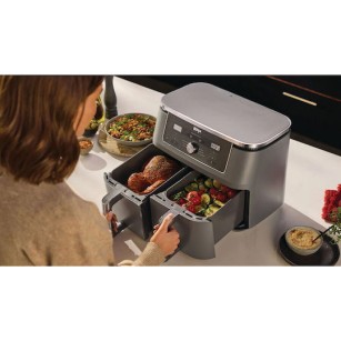 Ninja Foodi Max Dual Zone Air Fryer με Διπλό Αποσπώμενο Κάδο 9.5lt Μαύρο
