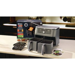 Ninja Foodi Max Dual Zone Air Fryer με Διπλό Αποσπώμενο Κάδο 9.5lt Μαύρο