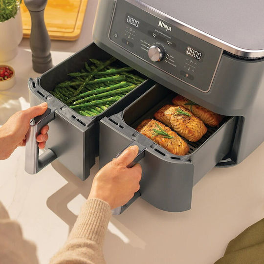 Ninja Foodi Max Dual Zone Air Fryer με Διπλό Αποσπώμενο Κάδο 9.5lt Μαύρο