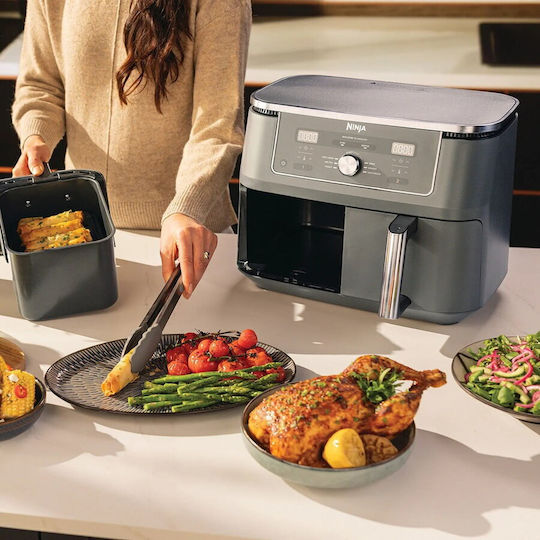 Ninja Foodi Max Dual Zone Air Fryer με Διπλό Αποσπώμενο Κάδο 9.5lt Μαύρο