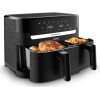 Tefal Dual Easy Air Fryer με Διπλό Αποσπώμενο Κάδο 8.3lt Μαύρο