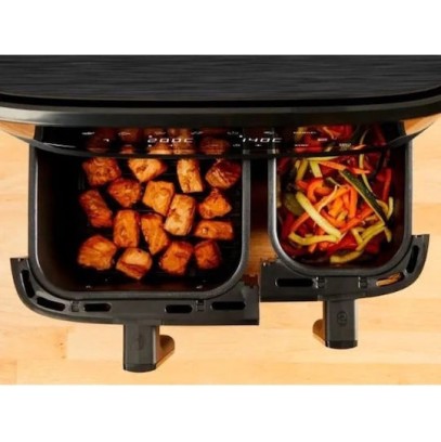 Tefal Dual Easy Air Fryer με Διπλό Αποσπώμενο Κάδο 8.3lt Μαύρο