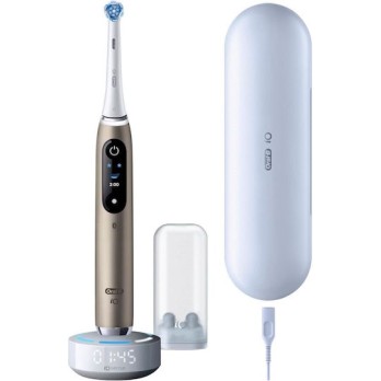 Oral-B Io Series 10 Ηλεκτρική Οδοντόβουρτσα με Αισθητήρα Πίεσης και Θήκη Ταξιδίου Χρυσή
