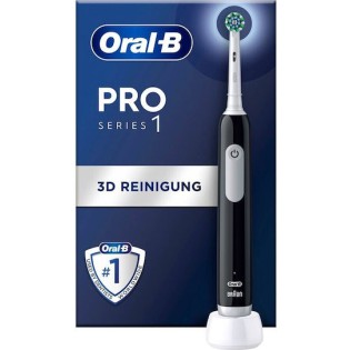 Oral-B Pro Series 1 Ηλεκτρική Οδοντόβουρτσα με Αισθητήρα Πίεσης και Θήκη Ταξιδίου Μαύρη