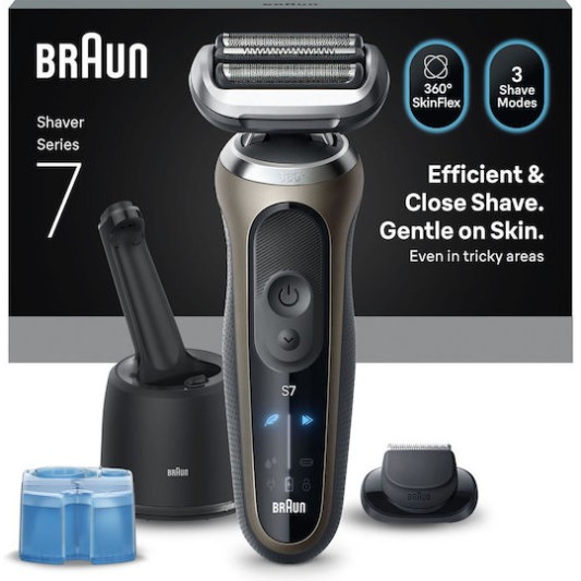 Braun Series 7 Electric Shaver Smartcare Center +1 Attachment 72-c7200cc Gold Health Personal Care