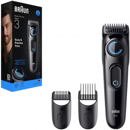 Braun Επαναφορτιζόμενη Κουρευτική Μηχανή Μαύρη BT3520