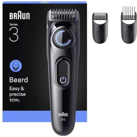 Braun Επαναφορτιζόμενη Κουρευτική Μηχανή Μαύρη BT3520