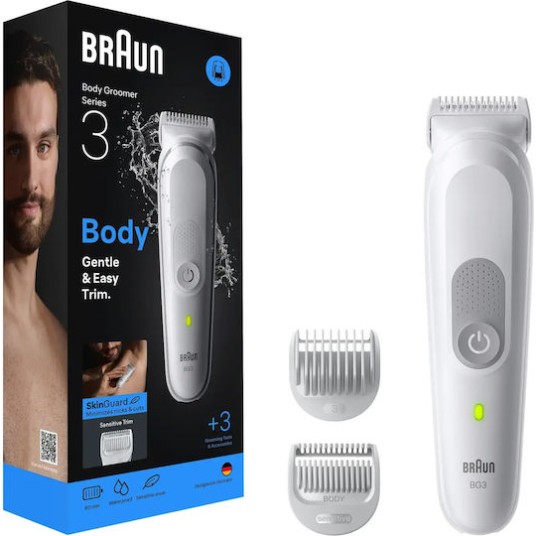 Braun Series 3 BG3530 Ξυριστική Μηχανή Σώματος Επαναφορτιζόμενη
