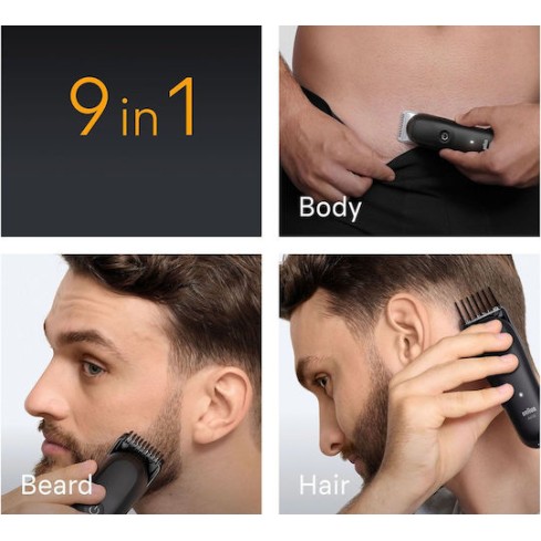 Braun All-in-one Series 5 Σετ Επαναφορτιζόμενης Κουρευτικής Μηχανής Μαύρο AIO5540