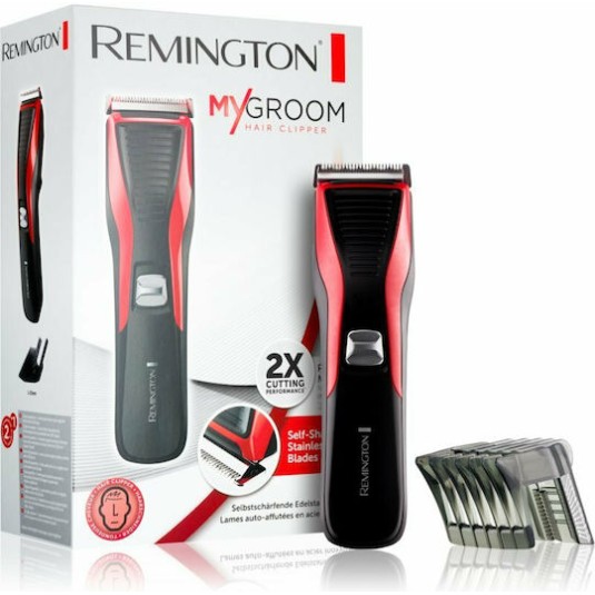 Remington My Groom Κουρευτική Μηχανή Ρεύματος Black/Red HC5100