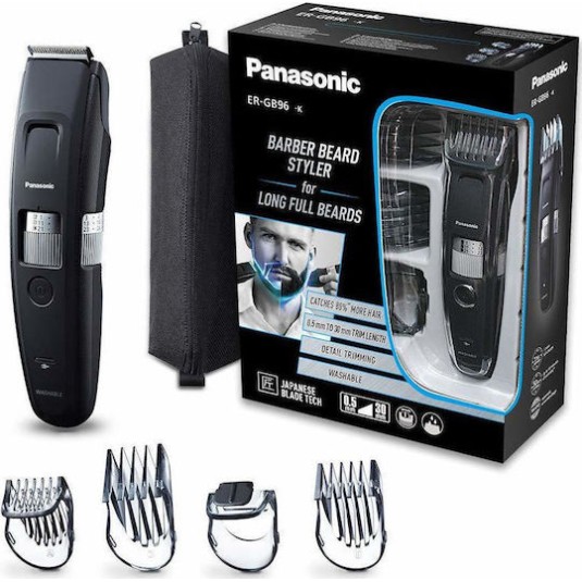 Panasonic Επαναφορτιζόμενη Κουρευτική Μηχανή Μαύρη ER-GB96-K503