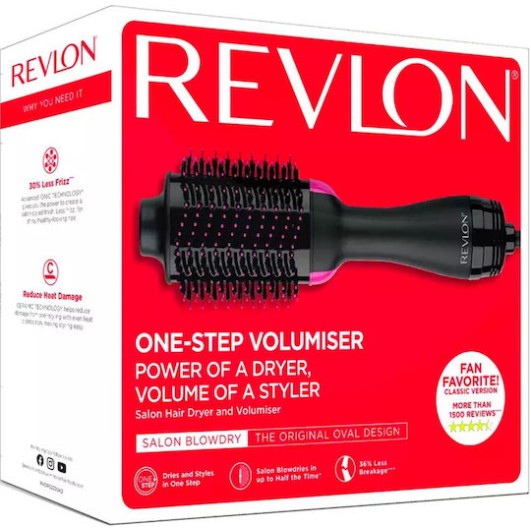 Revlon One-Step Volumiser Κεραμική Ηλεκτρική Βούρτσα με Αέρα για Ίσιωμα 1100W