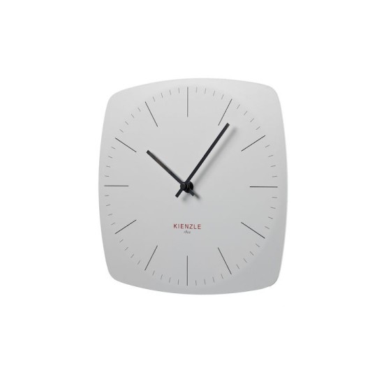 Kienzle Αθόρυβο Ρολόι Τοίχου Μεταλλικό Λευκό Ø24.8cm