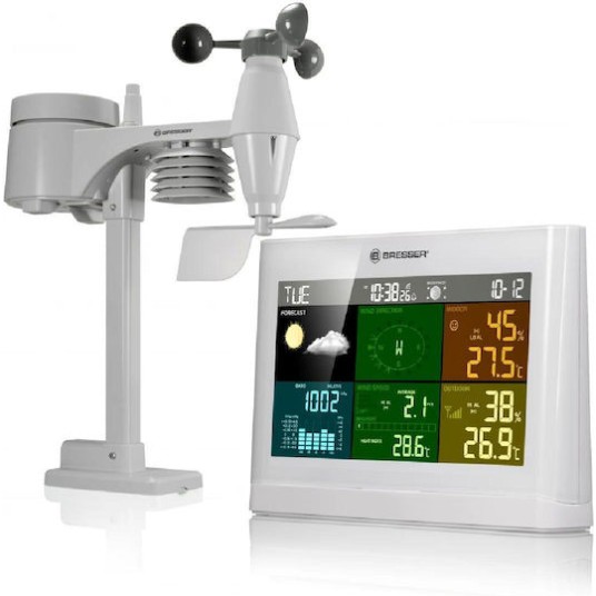 Bresser 5-in-1 Comfort 7002550GYE000 Ασύρματος Μετεωρολογικός Σταθμός Ψηφιακός Επιτραπέζιος Λευκός