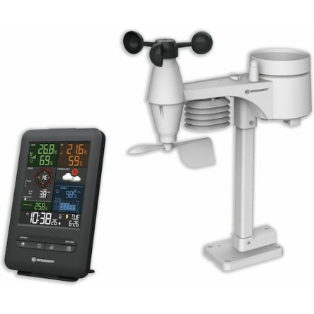 Bresser 5-in-1 Comfort Weather Center 7002550CM3000 Ασύρματος Μετεωρολογικός Σταθμός Ψηφιακός Επιτραπέζιος Γκρι