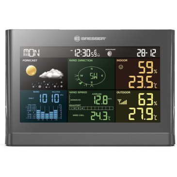 Bresser 5-in-1 Comfort Weather Center 7002550CM3000 Ασύρματος Μετεωρολογικός Σταθμός Ψηφιακός Επιτραπέζιος Γκρι