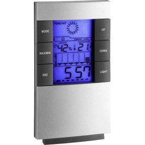 TFA 35.1087 Μετεωρολογικός Σταθμός Ψηφιακός Επίτοιχος / Επιτραπέζιος Ασημί