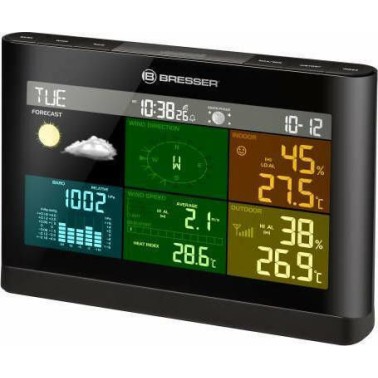 Bresser 5-in-1 Comfort Weather Center 7002550 Ασύρματος Μετεωρολογικός Σταθμός Ψηφιακός Επιτραπέζιος Μαύρος
