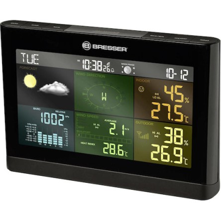 Bresser 5-in-1 Comfort Weather Center 7002550 Ασύρματος Μετεωρολογικός Σταθμός Ψηφιακός Επιτραπέζιος Μαύρος