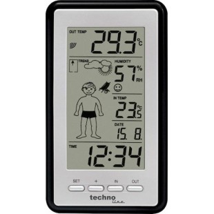 Technoline WS 9632 Ασύρματος Μετεωρολογικός Σταθμός Ψηφιακός Επιτραπέζιος Μαύρος