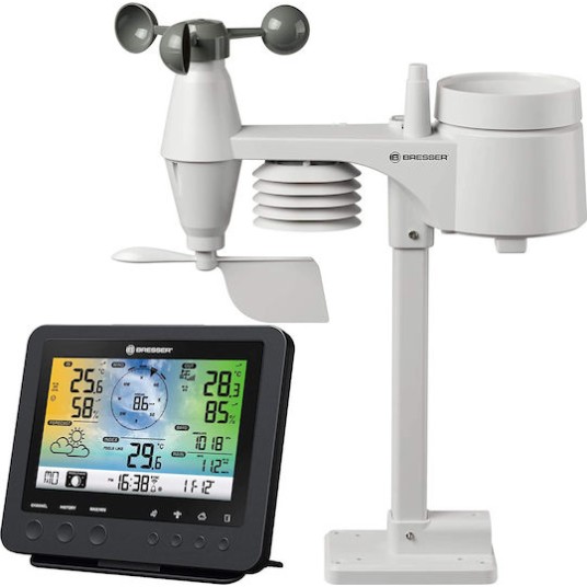 Bresser Wifi Color Weather Center With 5in1 Profi Sensor 7002580 Ασύρματος Μετεωρολογικός Σταθμός Ψηφιακός Επίτοιχος / Επιτραπέζιος Μαύρος