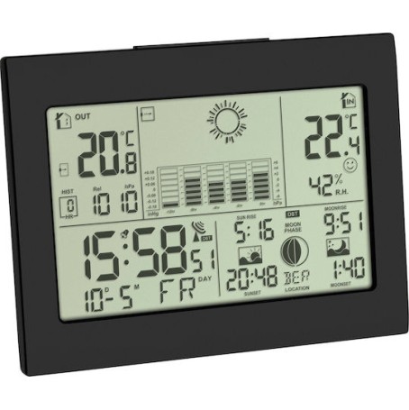 TFA Horizon 35.1155.01 Ασύρματος Μετεωρολογικός Σταθμός Ψηφιακός Επίτοιχος / Επιτραπέζιος Μαύρος