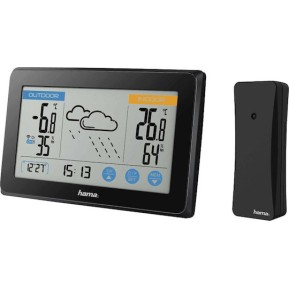 HAMA Touch 00186314 Ασύρματος Μετεωρολογικός Σταθμός Ψηφιακός Επιτραπέζιος Μαύρος