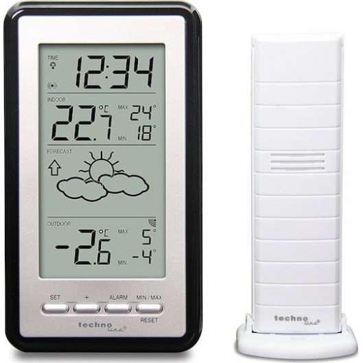 Technoline WS 9130-IT Ασύρματος Μετεωρολογικός Σταθμός Ψηφιακός Επίτοιχος / Επιτραπέζιος Ασημί