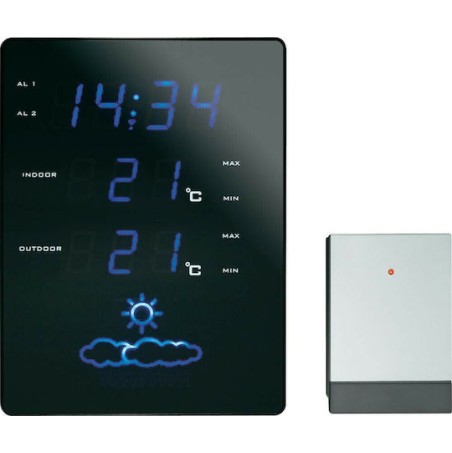 Technoline WS 6820 Ασύρματος Μετεωρολογικός Σταθμός Ψηφιακός Επίτοιχος / Επιτραπέζιος Μαύρος