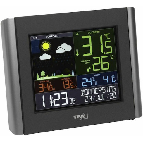 TFA View Meteo 35.8000.01 Ασύρματος Μετεωρολογικός Σταθμός Ψηφιακός Επίτοιχος / Επιτραπέζιος Μαύρος