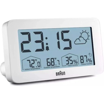 Braun 67605 Ασύρματος Μετεωρολογικός Σταθμός Ψηφιακός Επιτραπέζιος Λευκός