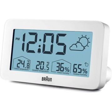Braun 67605 Ασύρματος Μετεωρολογικός Σταθμός Ψηφιακός Επιτραπέζιος Λευκός