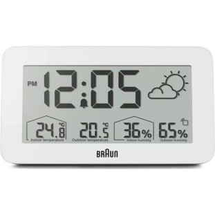 Braun 67605 Ασύρματος Μετεωρολογικός Σταθμός Ψηφιακός Επιτραπέζιος Λευκός