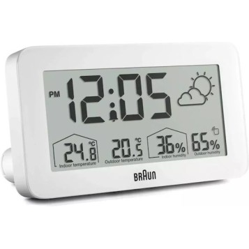 Braun 67605 Ασύρματος Μετεωρολογικός Σταθμός Ψηφιακός Επιτραπέζιος Λευκός