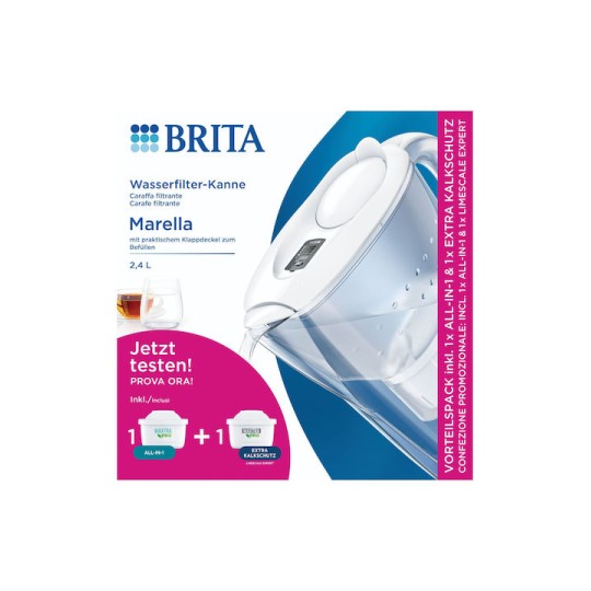 Brita Marella Κανάτα Σερβιρίσματος White με Φίλτρο 2400ml
