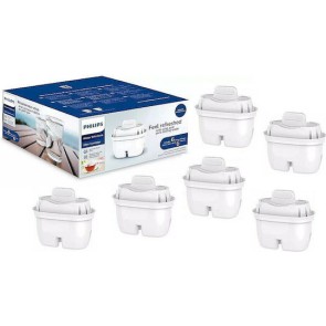 Philips Ανταλλακτικό Φίλτρο Νερού για Κανάτα Micro X-clean 6τμχ
