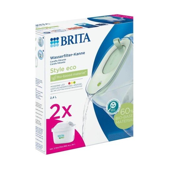 Brita Maxtra Κανάτα Σερβιρίσματος Light Green με Φίλτρο 2400ml